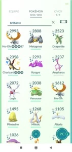 Conta lvl 36 pokemons raros shynis e unows - Pokémon