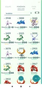 Conta lvl 36 pokemons raros shynis e unows - Pokémon