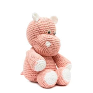 Hipopótamo em amigurumi - Artesanato e Personalizados