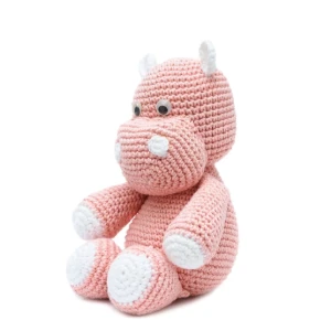 Hipopótamo em amigurumi - Artesanato e Personalizados
