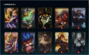 Conta de LoL nível 201 com 152 skins e 122 campeões. - League of Legends