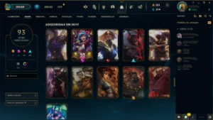 Conta Lol Lvl 263 Esmeralda 4 / 93 Skins - League of Legends