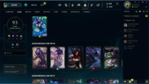 Conta Lol Lvl 263 Esmeralda 4 / 93 Skins - League of Legends