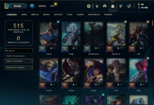 Conta prata 2 com TODOS os champs e 305 Skins + 1 Prestigio - League of Legends LOL