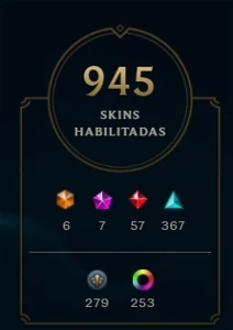 Conta LOL 945 skins - League of Legends