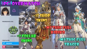 (Pc) Conta Overwatch, Shop Skins, Collab skins + 1400 coins - Blizzard