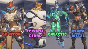 (Pc) Conta Overwatch, Shop Skins, Collab skins + 1400 coins - Blizzard