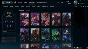 CONTAS DE LOL PLATINA - League of Legends