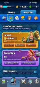 Conta de Clash Royale 12 de trofeus