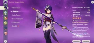 Conta AR30 Miko+Raiden+Ayato - Genshin Impact