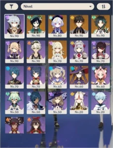 XIAO+ VENTI + ZHONG+QIQI + MONA C1 + 3 ARMAS 5* + 13,5K GEMS - Genshin Impact