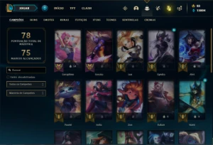 Conta ferro 2 com 30 Champ e 22 Skin + 1 Prestigio e 3000 RP - League of Legends LOL