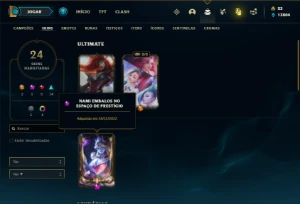 Conta ferro 2 com 30 Champ e 22 Skin + 1 Prestigio e 3000 RP - League of Legends LOL