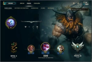 Conta Prata III - 70 champs - 26 skins - League of Legends LOL