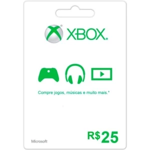 Microsoft Gift Card R$ 25 - Xbox Live Brasil