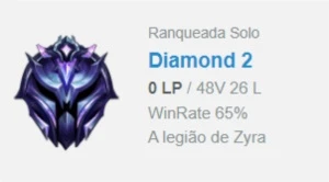 CONTA D2 +20 -14 - League of Legends LOL