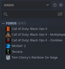 Conta Steam com Call of Duty BO2, PAYDAY2 ,Terraria e R6