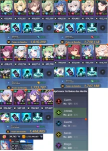 V>Conta Grand Chase Mobile + Level 166 + 20K de Energia