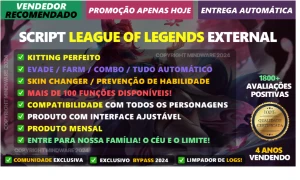 Sasori Sharp Key Mensal - Script Lol - League Of Legends - DFG