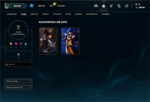 Conta ouro 2 com 23 Champs e 2 Skins + 12 Fragmentos - League of Legends LOL
