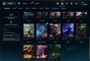Conta ouro 2 com 23 Champs e 2 Skins + 12 Fragmentos - League of Legends LOL