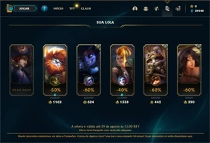 Conta ouro 2 com 23 Champs e 2 Skins + 12 Fragmentos - League of Legends LOL