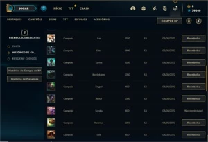 Conta ouro 2 com 23 Champs e 2 Skins + 12 Fragmentos - League of Legends LOL