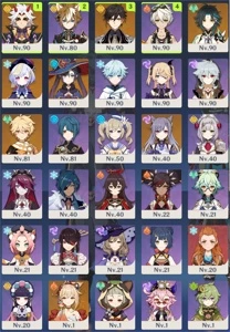 Conta AR 57 - Itto, Xiao, Mona, Qiqi, Keqing, Mona, Yoimiya, - Genshin Impact