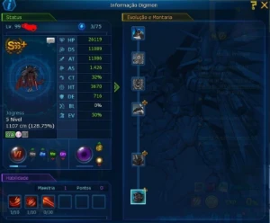 Conta LADMO Zwart D Alter B Digimon Masters Online