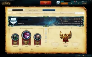 Conta Ouro III (Platinum IV S5) 74 Campeões 24 Skins - League of Legends LOL
