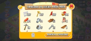 Conta Hay Day nível 60 celeiro 4.000 silo 1.000