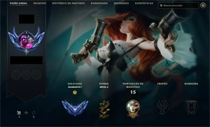 CONTA DIAMANTE 1 COM MMR DE MESTRE/GRÃO-MESTRE - League of Legends LOL