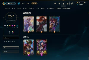 Platina 4 com TODOS os Champs e 257 Skins ( MID / JG / TOP ) - League of Legends LOL