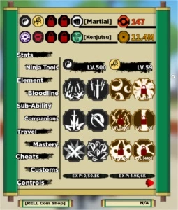 Conta shindo life com juubi, bloodline bad e server - Outros