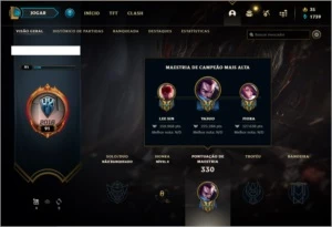 Conta unranked com 52 skins e 94 champs - League of Legends LOL
