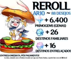 🌠 CONTAS REROLL GENSHIN IMPACT AR10 - AMERICA 🌠