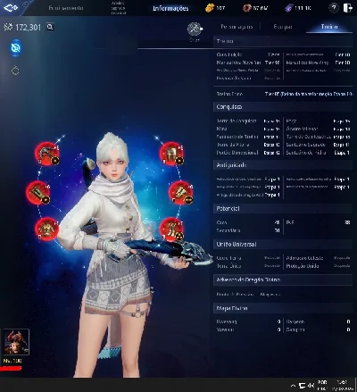Mir4 Arqueira Lvl 100, 172K Poder, 1 Pet Lendas S042
