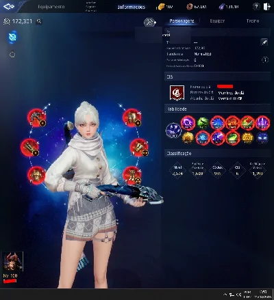 Mir4 Arqueira Lvl 100, 172K Poder, 1 Pet Lendas S042