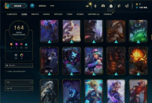 Unranked com TODOS os champs e 164 Skins ( ADC / TOP ) - League of Legends LOL