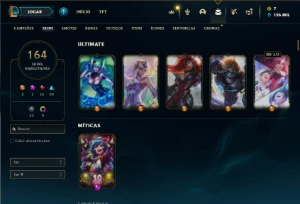 Unranked com TODOS os champs e 164 Skins ( ADC / TOP ) - League of Legends LOL