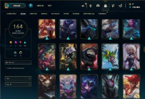 Unranked com TODOS os champs e 164 Skins ( ADC / TOP ) - League of Legends LOL