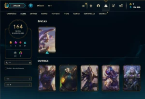 Unranked com TODOS os champs e 164 Skins ( ADC / TOP ) - League of Legends LOL