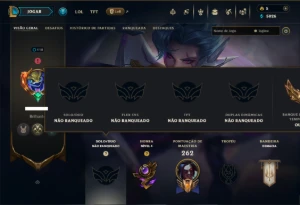 Unranked com 100 Champs e 56 Skins ( ADC / MID / JG ) - League of Legends LOL