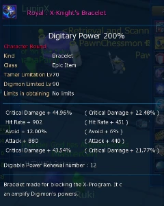 Conta Aoa Nadmo/Omegamon Com Earring Perfeito - Digimon Masters Online