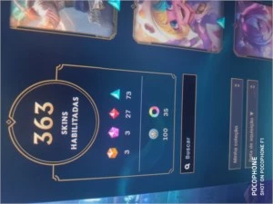 Vendo minha conta do lol com 363 skins - League of Legends