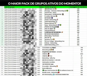 Pack Com +1.000 Grupos De Networking - Outros