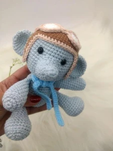 Mini Elefante Amigurumi - Artesanato e Personalizados