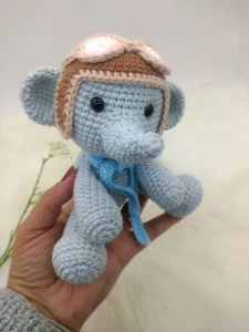 Mini Elefante Amigurumi - Artesanato e Personalizados