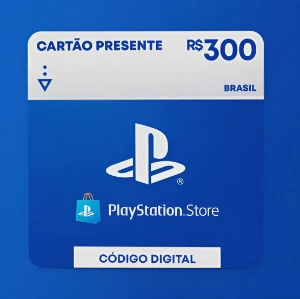 cartão presente sony Playstation 300BRL