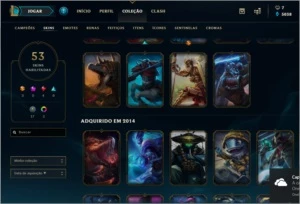 CONTA MAIN LEAGUE OF LEGENDS -GOLD V- LOL